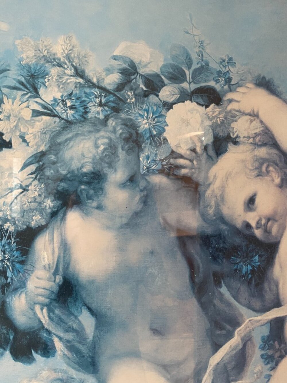 Cherub Angels & Flowers Framed Wall Art - Picture 2 of 7